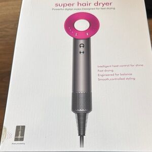 Super Hair Dryer — Pink & Silver Professional Hair Dryer